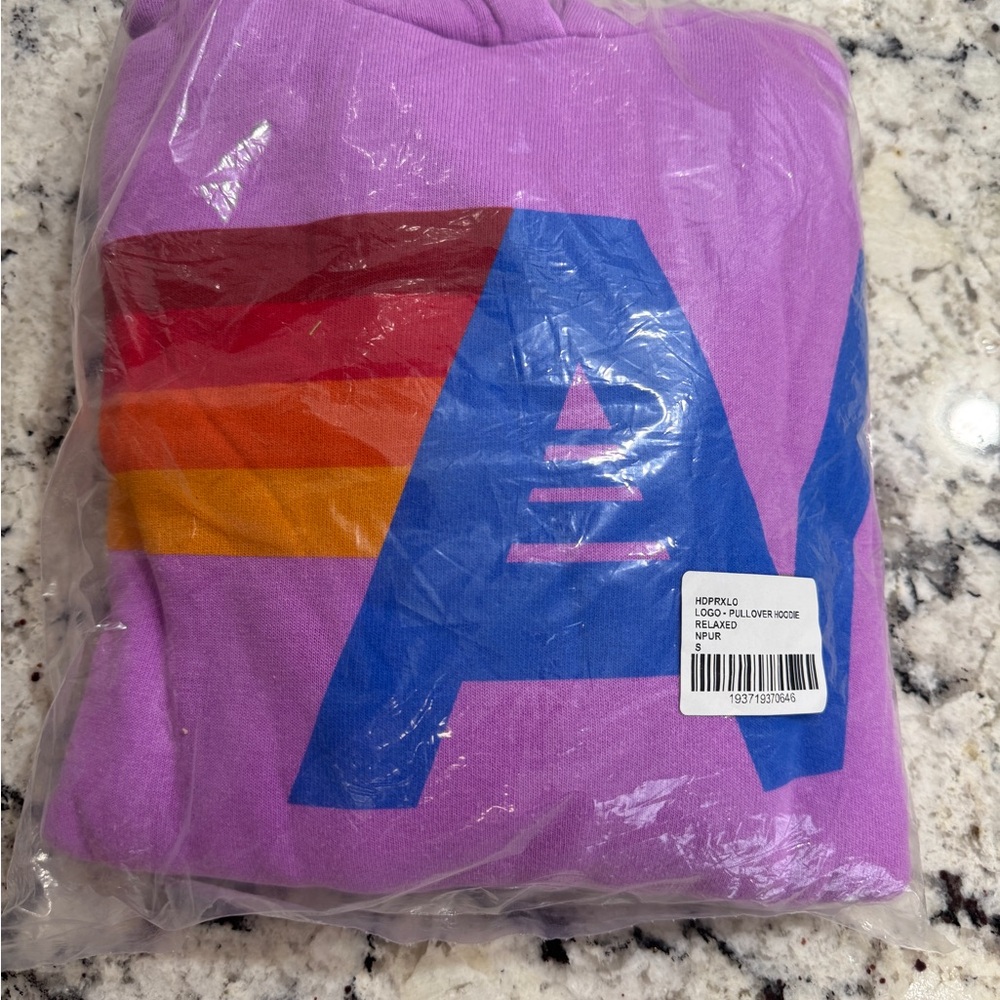 Aviator Nation Logo Hoodie in Neon Purple